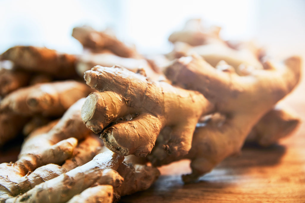 pile of fresh ginger root