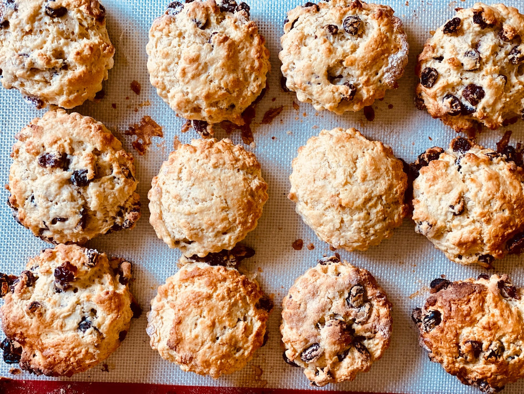 vegan muffins on a baking sheet