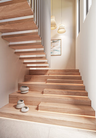 cascade feature stairs architect david tomic
