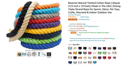 Amazon Best Twisted Cotton Ropes