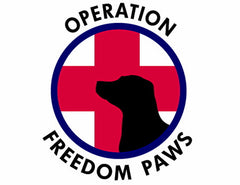 Knotted Rope Dog Chew Ball Toy supports Operation Freedom Paws