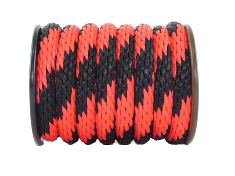 Ravenox-Cuerda-Cordón-Solid-Braid-MFP-Derby-Utility-Cuerda-Negro-y-Rojo-Delgada-Línea-Roja-H.