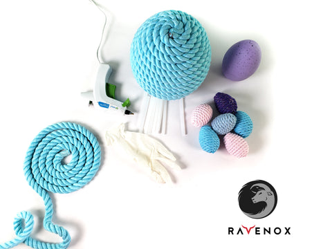 Ravenox-扭曲棉绳-DIY-复活节假期-春季工艺-项目-鸡蛋用品