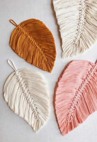 Large Macrame Feathers with 10 feathers