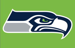Los Seattle Seahawks usan cuerda de algodón de color Ravenox azul y verde