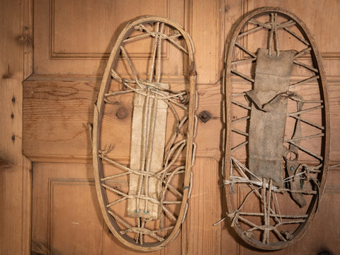 Snow Shoes Crafted from Cord and Wood