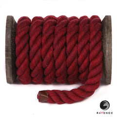 Ravenox Twisted Cotton Rope in Burgundy