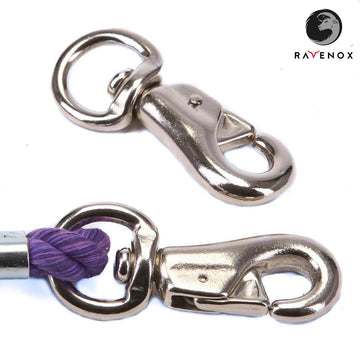 Ravenox Snap Hooks Heavy Duty |(Solid Brass)(3/4 x 2-Pack) | 3/4-inch  Swivel Snaps | Keychain Clip with Eye Bolt | Swivel Hook, Bolt Snap for  Scuba