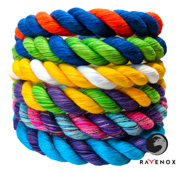 Ravenox Colorful Twisted Cotton Rope | Soft Glitter Cotton Rope Glitter Pink, Gold & Lime / 1/2-Inch x 25-Feet