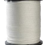 Ravenox Reinforced Flagpole Halyard Rope | Polyester with Wire White / 1/8-Inch x 1000-Feet (Full Spool)