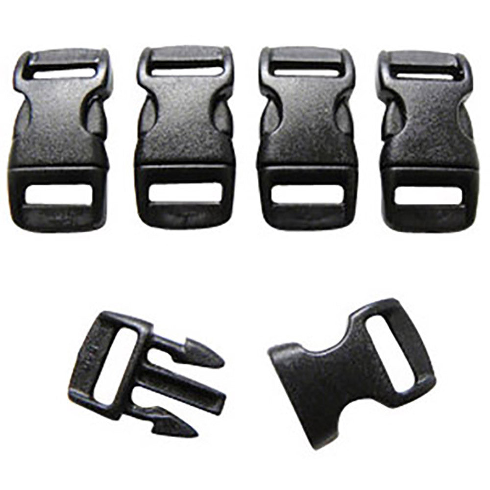 1 Inch Side Release Plastic Black Clip Buckles - 5 Pack USA Made Quick  Locking Clasp