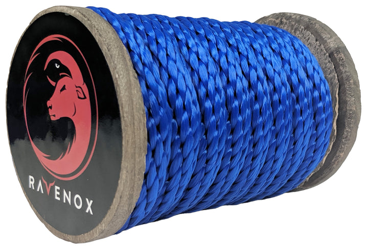 Ravenox Reinforced Flagpole Halyard Rope | Polyester with Wire White / 1/8-Inch x 1000-Feet (Full Spool)