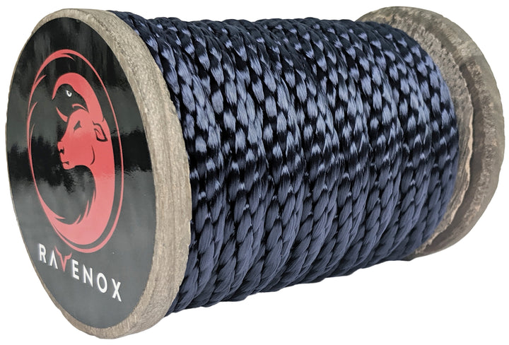 Ravenox Reinforced Flagpole Halyard Rope | Polyester with Wire White / 1/8-Inch x 1000-Feet (Full Spool)