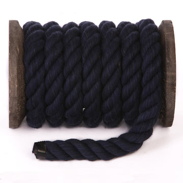 Ravenox Twisted Cotton Rope (Navy Blue) - 1/2-Inch x 100-Feet - 13641844490330