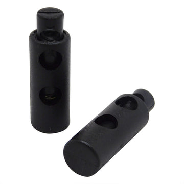 Black Double Hole Style Plastic Cord Lock