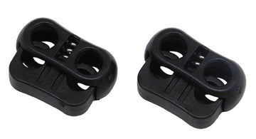 7/8 Black, Double Cord Lock, Plastic, #C-1748