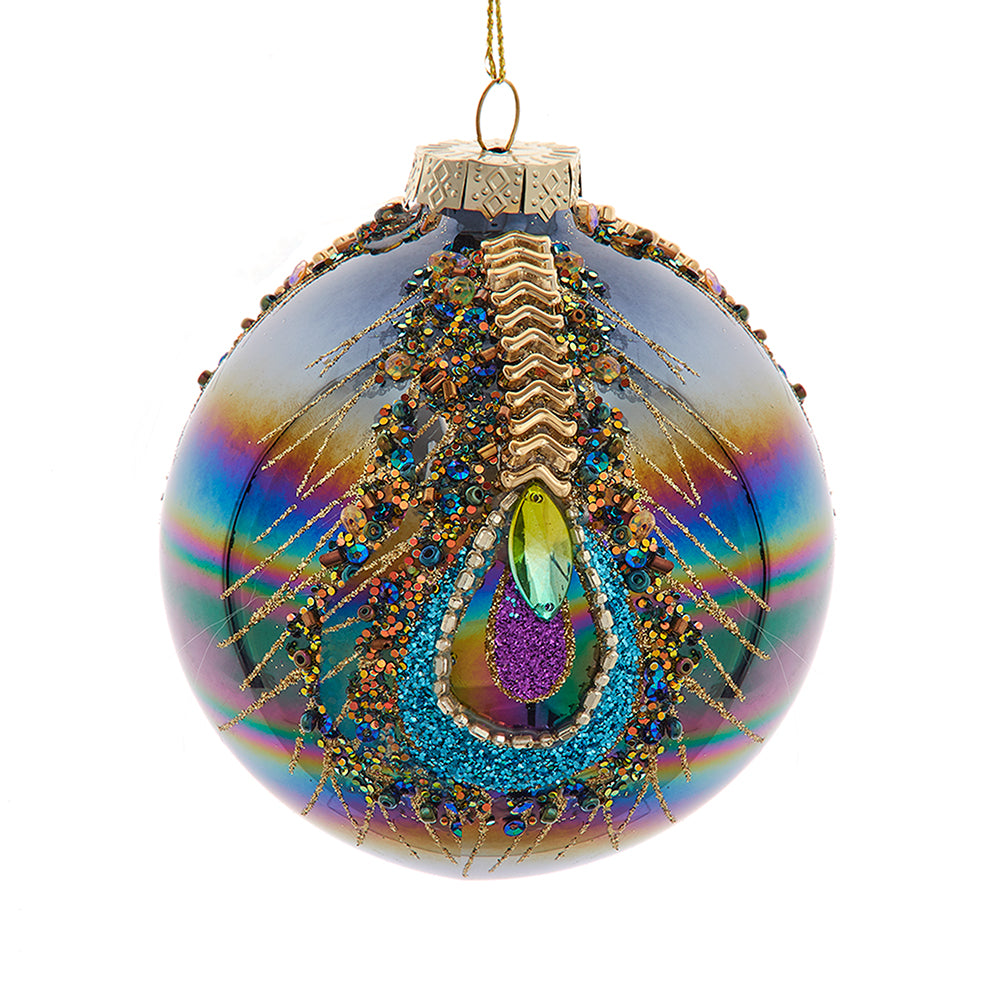 Noble Gems™ Peacock Glass Ornament