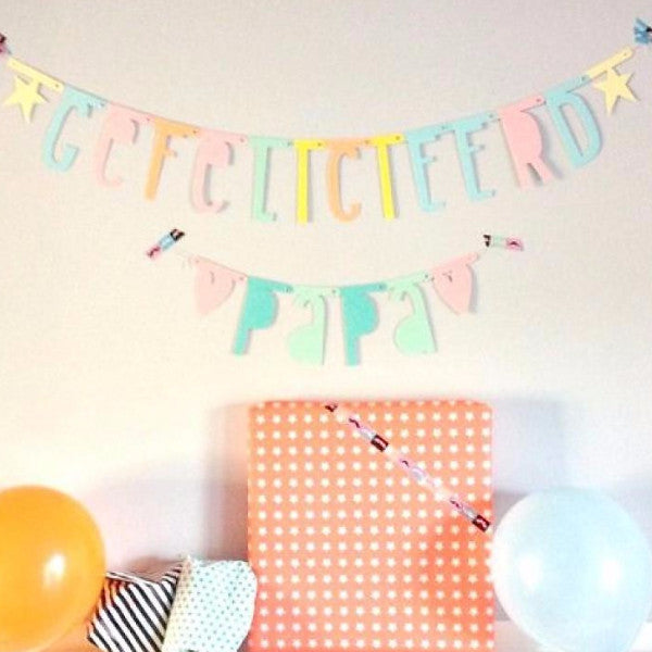 Pastel Letter banner garland – kookies+milk