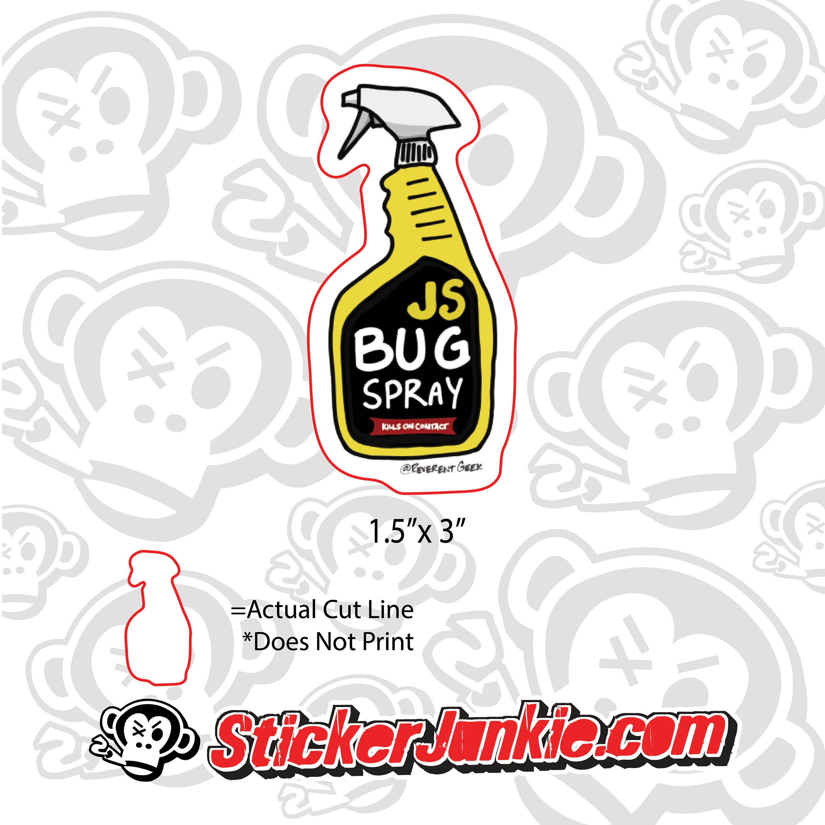 JS Bugs - Reverent Geek 1.5x3"