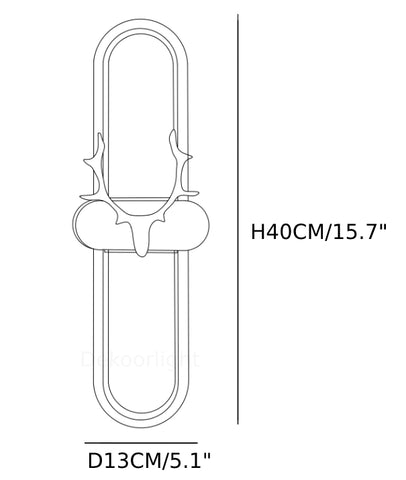 Creative Antler Wall Lamp D13_H40CM