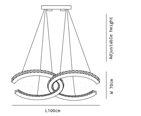 Double C Crystal Chandelier Open CAD