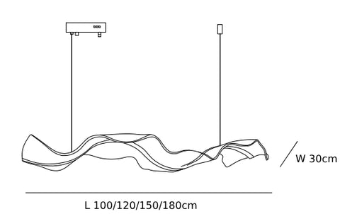 Lustre en ruban de lucite CAD