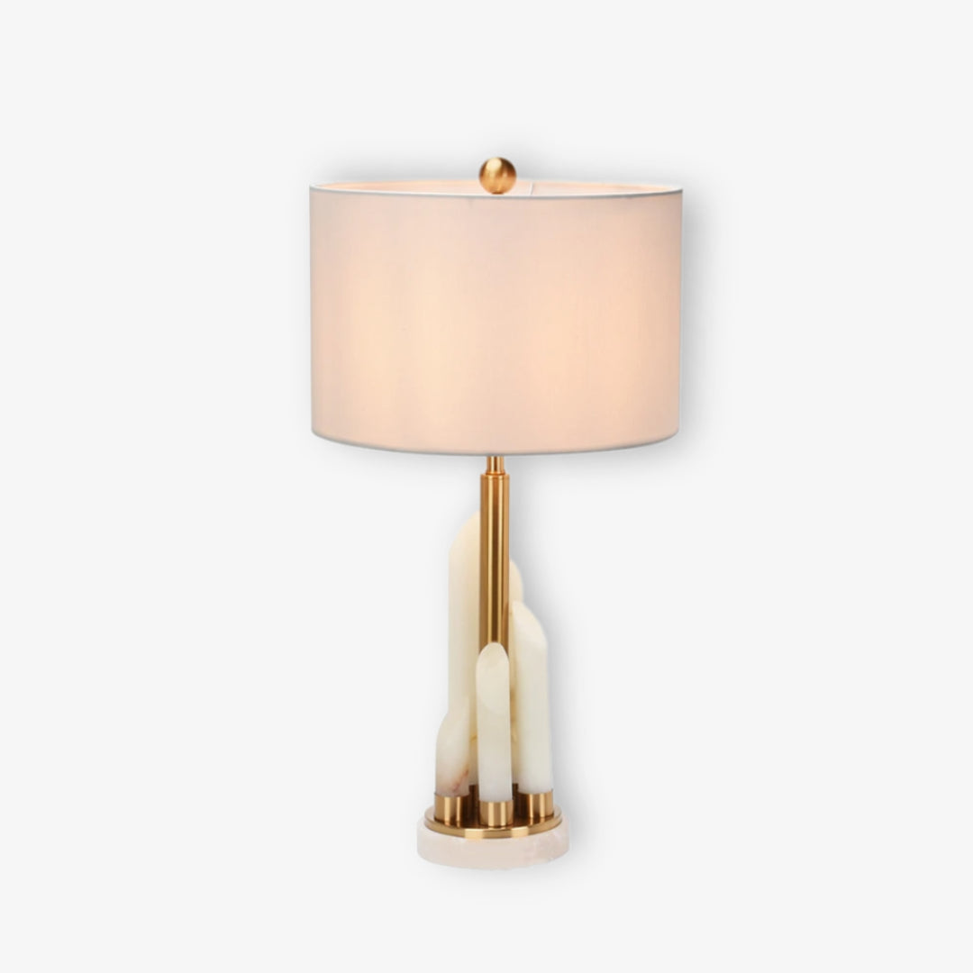 Marble Column Table Lamp
