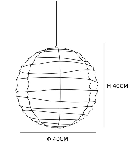 Rijstpapier Hanglamp 45D CAD