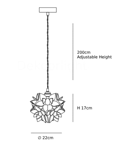 Tiffany Flower Fendant Light CAD