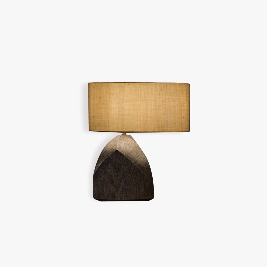 Triangular Wood Table Lamp