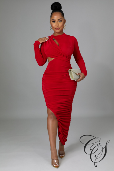 Kimmy Cut Out Detail Long Sleeve Bodycon Dress – Designs By Cece Symoné