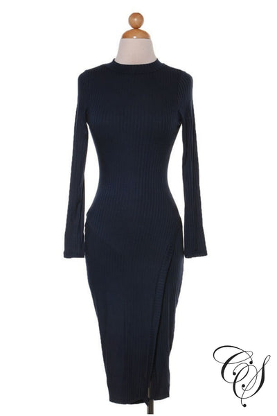 Kimmy Cut Out Detail Long Sleeve Bodycon Dress