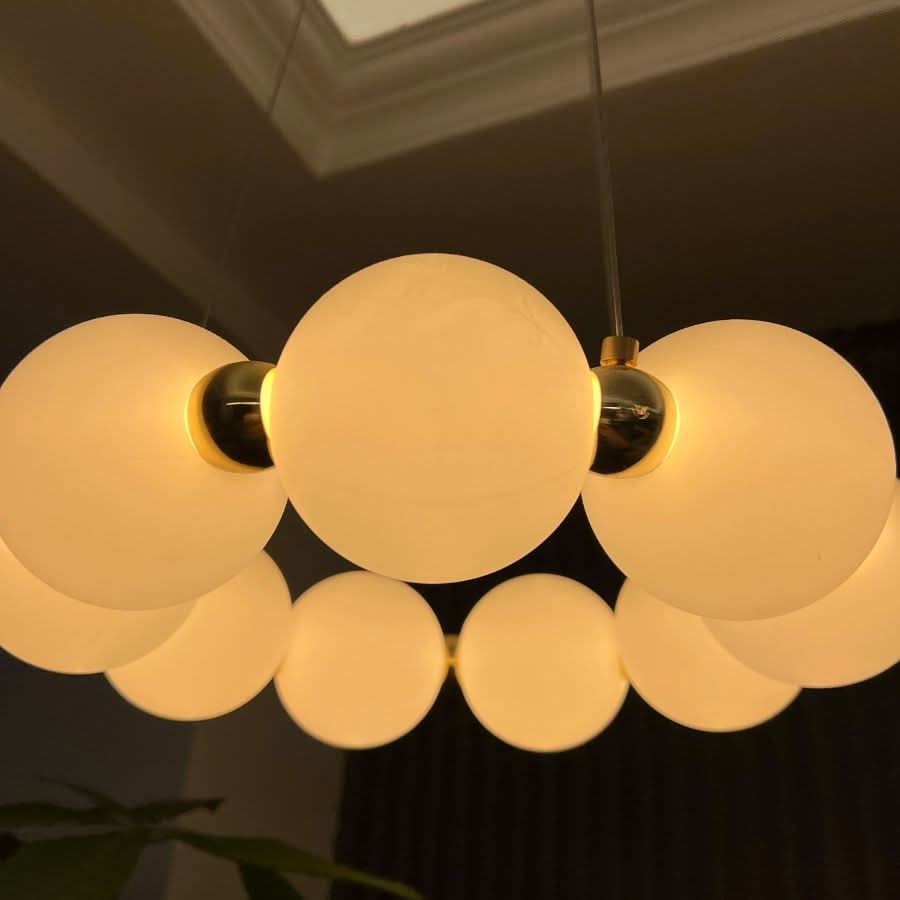 Lumina Cascade Pearl Chandelier: Effortless elegance in harmonious lighting