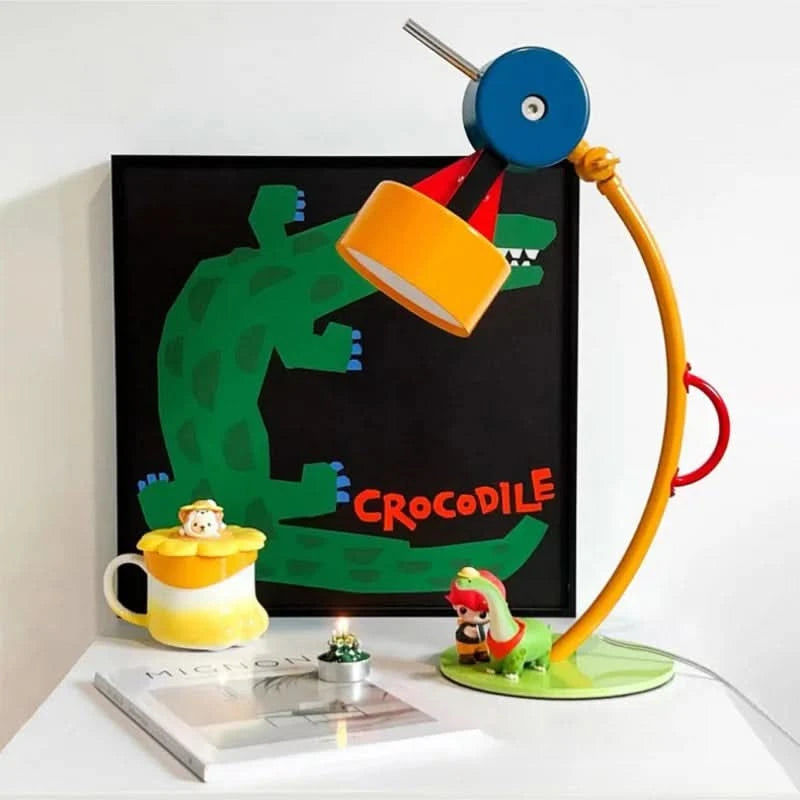 Memphis-Style Post Industrial Table Lamp