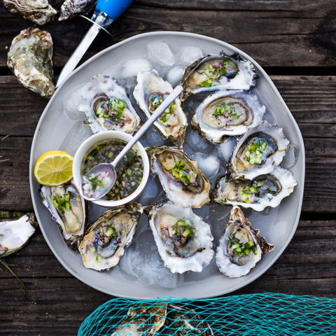 Fresh Oysters With Mignonette Sauce