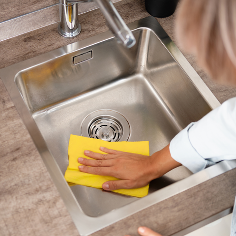 spring cleaning the sink