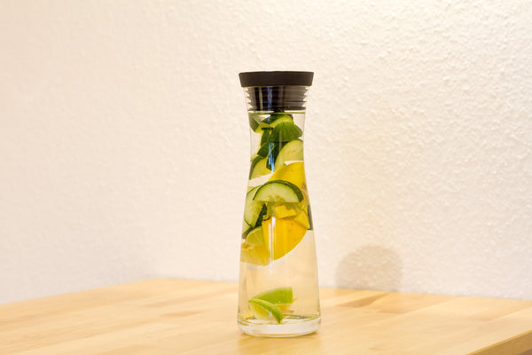 cucumber lemon mint drink in a pitcher