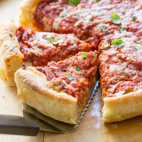 deep dish pizza