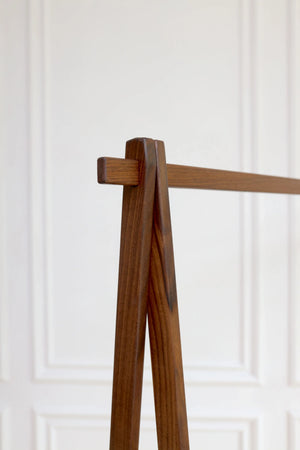 Walnut Clothing Rack – Tool-Free Assembly, Minimalist Wooden Garment Stand - WoodNest - Unique Home Decor 
