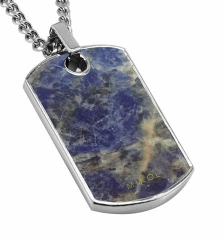 Laguna Blue Necklace Dog Tag
