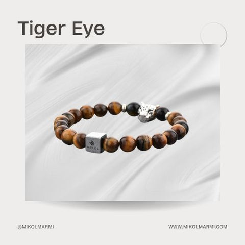 tiger eye stone bead bracelet