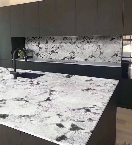 minimalist marble kitchen