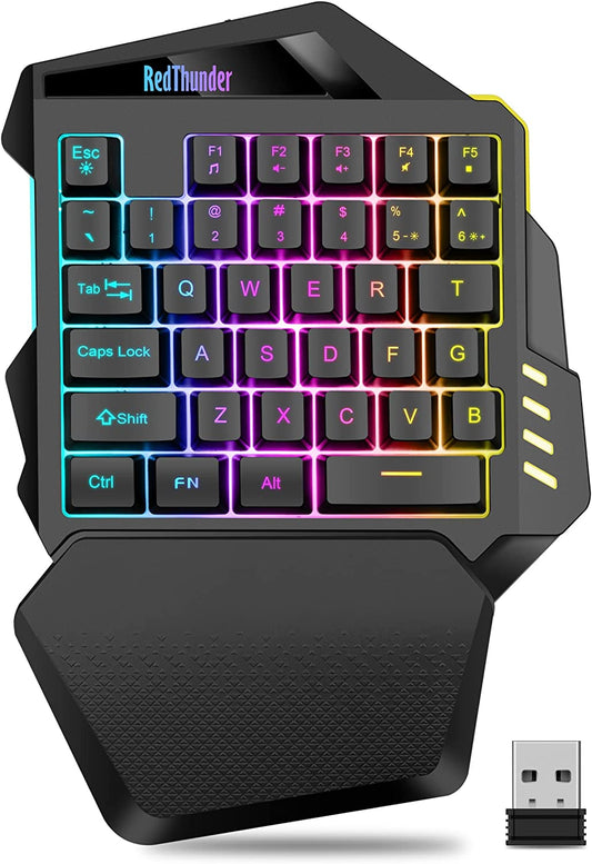 AZERON Cyborg Gaming Keypad – Programmable One Handed Gaming Keyboard for  PC Gaming – with Analog Thumbstick and 29 Programmable Keys – 3D Printed
