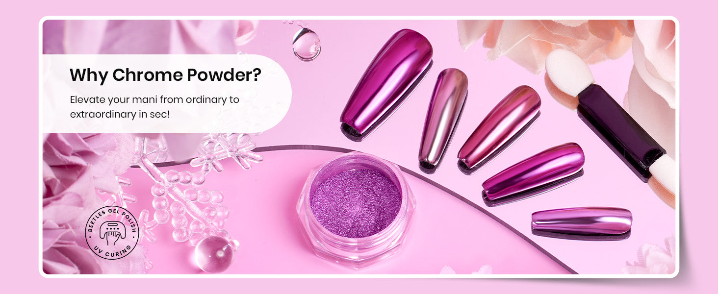 beetles Chrome nail powder