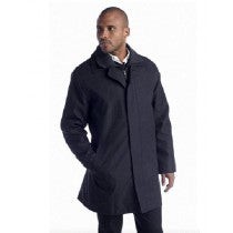 36 INCH LENGTH LERNER EDGAR TRENCH COAT RAIN ZIPPER BLACK