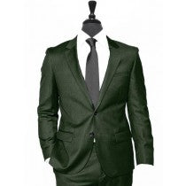 ALBERTO NARDONI OLIVE TWO BUTTON NOTCH LAPEL WOOL SUIT