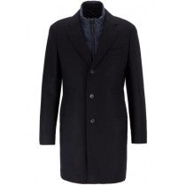 NOTCH LAPELS STANDARD LENGTH COAT DARK BLUE