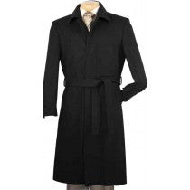 BUTTON TOP COAT BLACK 51 INCH LONG