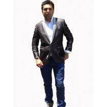 BLACK JACKET WITH SILVER LAPEL STAGE PARTY