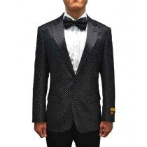 LAPEL ALBERTO NARDONI BLACK PAISLEY BLAZER